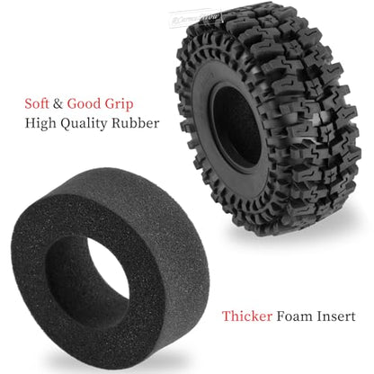 1.9" Beadlock rc Wheels and Tires for 1/10 RC Crawler TRX4 TRX6 SCX10 90046 AXI03007 VS4-10 Gen8 MST CFX D90,Aluminium 1.9 Beadlock Wheel 1.9 RC Tire,4pcs,Red - color: Red(4pcs)