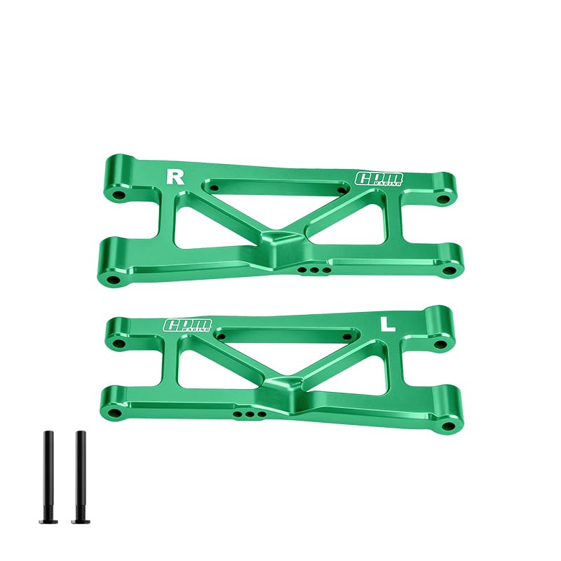 GPM 7075-T6 Alloy Rear Lower Suspension ARMSFor 1/16 Mini Kraton 3S Dsc 4X4 RTR Brushless Speed Truck-Ara2508S (Green) - color: Green