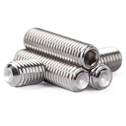 M4-0.7 x 5mm Hex Socket Set Grub Screws,Headless Cup Point,Flat Point Grub Bolt,Internal Hex Drive,304 Stainless Steel,Headless Concave End,Metric External Thread,for Towel Rack Door Knob 100 Pcs - size: M4-0.7 x 5mm(100 Pcs)