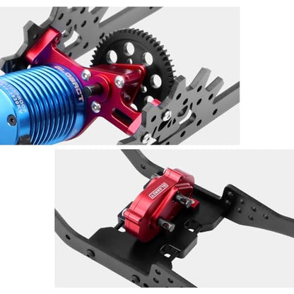 GLOBACT 30% OD Transmission Set with Delrin Spur Gear for Axial SCX10 Capra | Forward Motor Mount Set