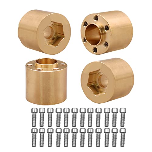 Brass Weights 6mm 9mm 12mm 15mm 22mm Wheel Hex Hub Widen Adapter for 1/10 RC Crawler 1.9 2.2 Wheels Rims SCX10 TRX4 (18.4mm) - size: 18.4mm