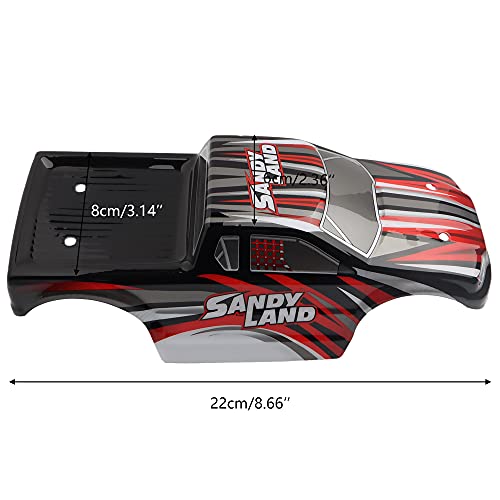 9300 RC Car Shell Body Cover PX9300-23 Accessories Spare Parts for 1:18 9300 9304 RC Cars (Red) - color: Red