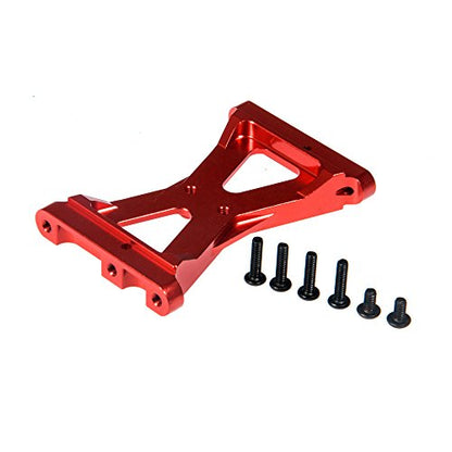 RC Chassis Brace Crossmember Aluminum Alloy Rear Beam Mounts Upgrade Part for 1/10 TRX4 RC Crawler Car Upgrade Replacement Parts (Red) - color: Red