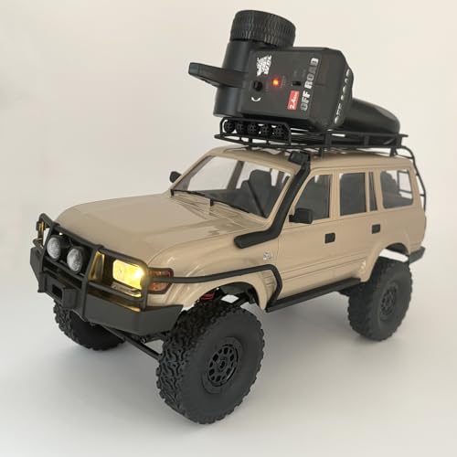 HLSFWDRIVE WPL C54-1 RC Rock Crawler 4x4 RC Truck Off Road RTR | 1/16 Scale RC Crawler All Terrain Proportional Control 260 Motor Upgraded Chassis Counter Rotating Gearbox Adult