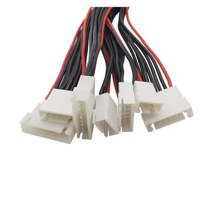 5Pcs JST XH 2.54mm Pitch 2/3/4/5/6/8S Male to Female Cable Connector Lipo Battery Balance Charger Cable 20CM 22AWG Silicone Wire (Color : 5S-6Pin) - color: 5s-6pin