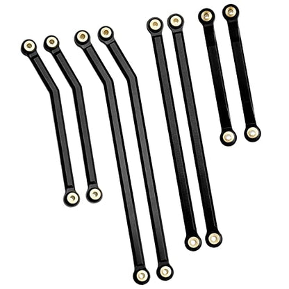 High Clearance Front Links Set for Axial SCX24 Gladiator AXI00005, 8PCS (Black) - color: Black
