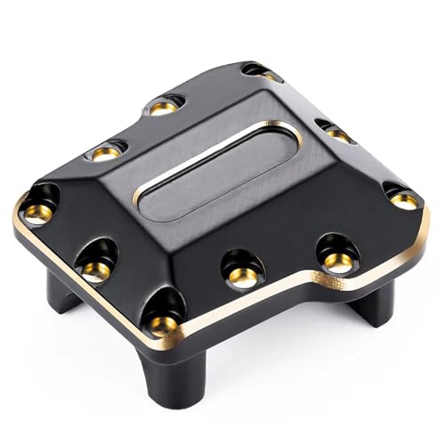 RC Cars Crawler Parts Compatible with TRX4M 1/18 RC Crawler Upgrade Parts Brass Caster Blocks C-hubs Axle Diff Cover Steering Cup Shock Cap(Diff Cover) - size: Diff Cover