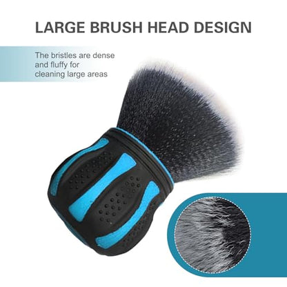Car Detailing Brush, Ball-Shaped Cleaning Brush with Ultra Soft Dense Bristles, Non-Slip Handle and Storage Rack Design, Universal Multi-Purpose Gap Cleaner for Car Home Office (Blue) - color: Blue