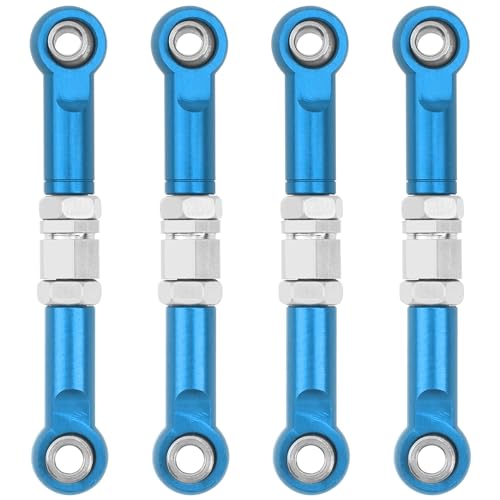 4Pcs ShareGoo Metal Steering Rod Servo Linkages Turnbuckle Compatible with Hyper Go MJX 16207 16208 16209 16210 H16BM H16GT H16DR 1/16 RC Car (Blue) - color: Blue