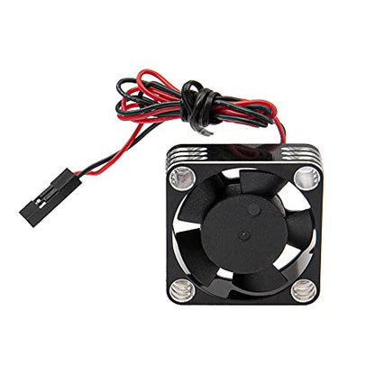 ShareGoo Alloy Brushless Motor ESC Cooling Fan Heatsink 28000RPM 30x30mm JST Plug for 1/8 1/10 1/12 RC Car 540 550 Brushless Motor,3010 (Black-Silver) - color: Black-Silver