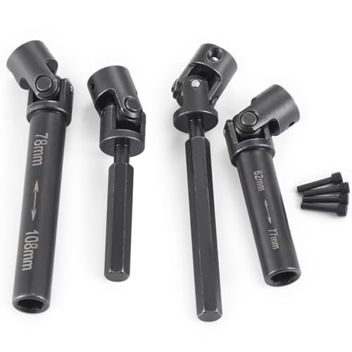 For Axial UTB18 For Capra 1/18 RC Car For Buggy Truck Model Upgrade Accessories Parts 2Pcs Steel Transmission Drive Shaft Joint RC Car Transmission Shaft
