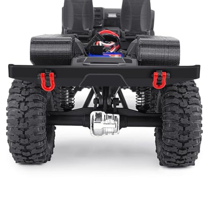 CNC Aluminum Front & Rear Bumper Mounts Set for 1/18 TRX4M RC Car | 26g Front and 16g Rear Bumper with Tow Trailer Hook for 1/18 TRX4M High Trail K10 RC Crawler Car Upgrade Parts