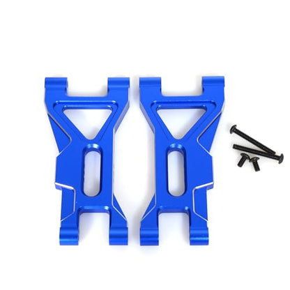 RC Swing Arm Kit for ARRMA 1/10 Gorgon 4X2 2WD Monster Truck Metal RC Front Lower&Upper Suspension Arm Upgrade Parts (Blue) - color: Blue
