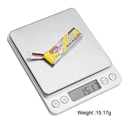 Crazepony 660mAh 1S LiPo Battery, 4PCS 3.8V LiHV Batteries 90C/180C JST-PH2.0 Connector for Eachines Trashcan Emax Tinyhawk Freestyle II Snapper7 Mobula7 75mm Micro FPV Racing Drone