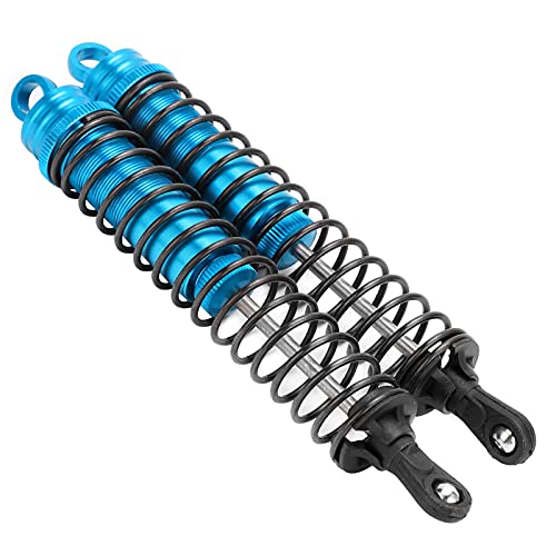 RC Crawler Shocks, Oil-Filled Adjustable Damper with Elastic Spring, Blue for 1/8 Scale RC Crawlers, Trail Trucks - color: Blue