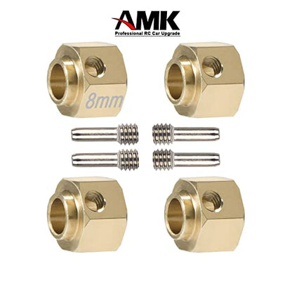 4pcs Brass Extended Wheel TRX4 Brass 8mm Wheel Hex Extended Adapter for RC Crawler TRX4 TRX-4 1/10 RC Hex Wheel Hubs Adapters (4pcs 8mm Wheel Hubs Adapters) - color: 4pcs 8mm Wheel Hubs Adapters
