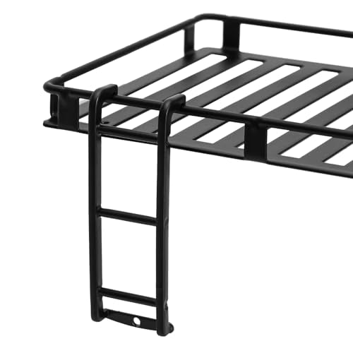 INJORA Roof Rack with LED Spotlights and Ladder Accessory for 1/18 TRX4M