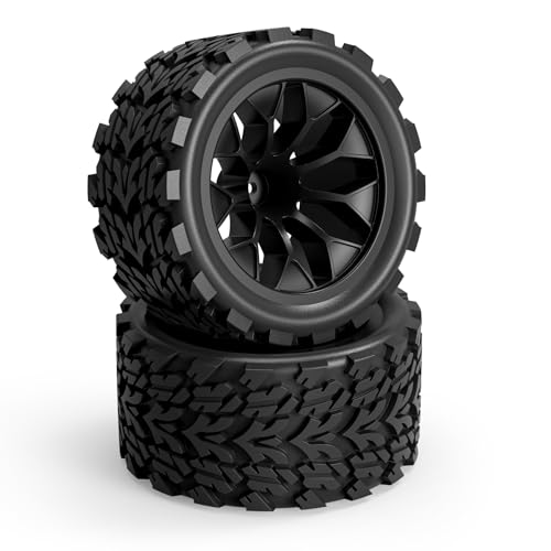 Hosim RC Car 12mm Hex Wheels & Tires F28-LZ02 for 1/8 X17 X27 X25 RC Car Replacement Parts 1/8 Scale High Speed RC Truck Crawler Buggy X27-LZ01 Accessory Replacement