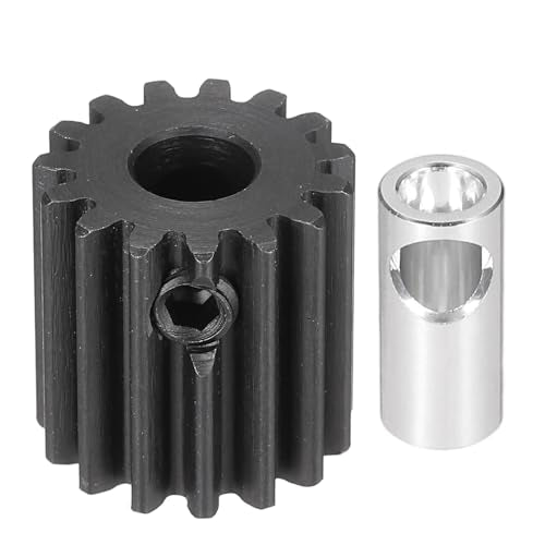 MECCANIXITY Steel 32P Gear Set with Gear Adapter 15T 5mm Shaft Motor Gears for RC Vehicles Truck Drift Car Part, Black - size: 15T