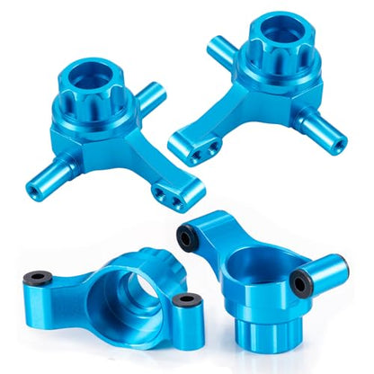 Aluminum Front Steering Knuckle Carrier Blocks & Rear Cups Set | Upgrade Parts, For 1/10 Tamiya TT02, RC On Road Touring Car