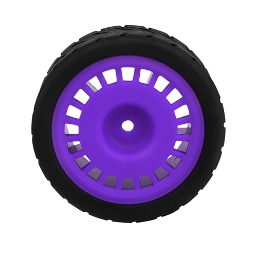 2.59" Rubber Tires & Nylon Wheel Rims 12mm Hex Hub Compatible with HSP Tamiya HPI Kyosho Redcat ExceedRC 1/10 On-Road Touring Car,WLtoys 1/14 144001 RC Buggy (purple) - color: purple