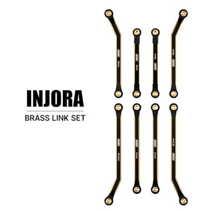 INJORA BK Brass High Clearance 4 Link Set for SCX24 C10 JLU Bronco Basecamp - color: Black Brass