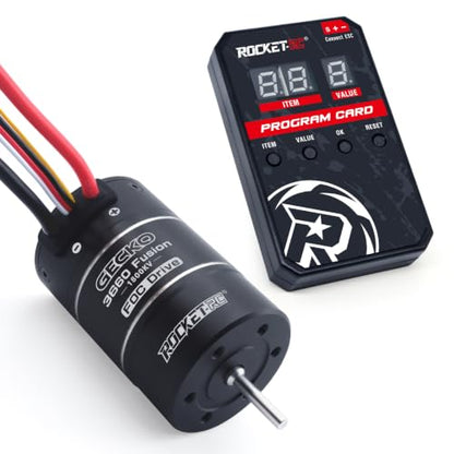 3660 Brushless Motor Fusion Foc Drive and Programming Card Combo for 1/10 RC Crawler Car (1800kv)