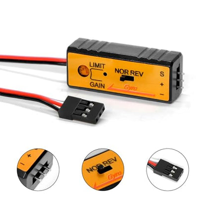RC Stability Control Mini Gyro Module for RC Cars Accurate Stage Gain Sensitivity RC Car Gyro Controller Module 4-6V