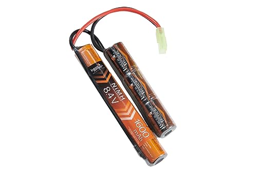 Lancer Tactical 8.4V 1600mAh NiMH Nunchuck Airsoft Battery, Stick/Butterfly Pack with Mini Tamiya Connector