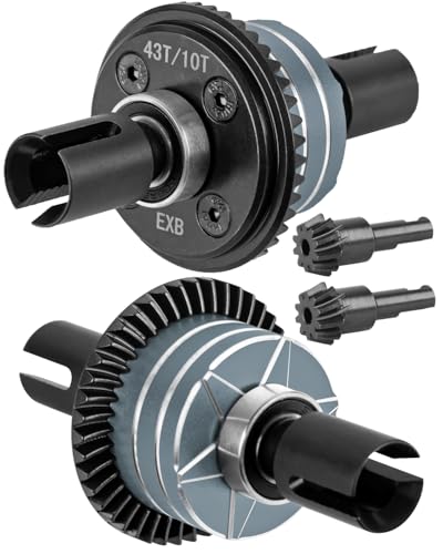 RC F/R Diff 43t &10t Input Gear Upgrades Part for 1/8 Kraton/Outcast/Talion 6S BLX EXB,Notorious 6S BLX,1/7 Mojave 6S BLX EXB,BigRock/Fireteam 6S BLX,Replace ARA310990 ARA310979,Titanium - color: Titanium(1set)