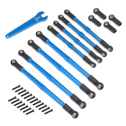 RC Crawlers Components for Traxxas for E-Revo E for Revo 2.0 D251 1/10 Metal Push Rod Toe Links Turnbuckle 5319X 5338R RC Car Upgrade Parts(Blue) - color: Blue