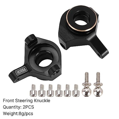INJORA Brass Steering Knuckles Black RC Counterweights for 1/24 Axial SCX24