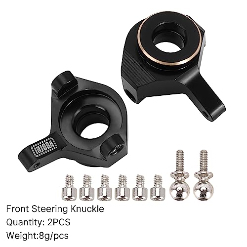 INJORA Brass Steering Knuckles Black RC Counterweights for 1/24 Axial SCX24