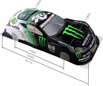 1/10 Scale RC Printed Drift Racing Touring On Road Car PVC Body Shell, Monster - style: Monster-KGN Body Shell