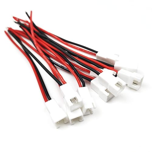 15Pairs JST-XH 2.54 2 Pin Male and Female Connector Plug with Soft Silicone Wire Cable 10cm - size: JST-XH 2.54 2Pin