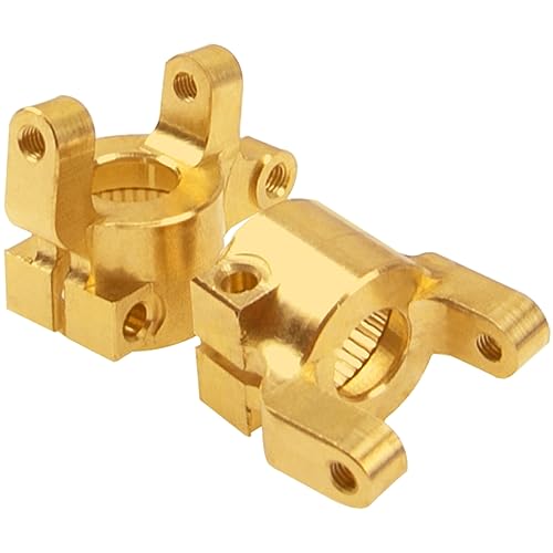 Heavy Duty Brass C Hub Carrier Caster Block C Base Weights Upgrades Part Compatible with Axial SCX10 II 90046 90047 1/10 RC Crawler Car