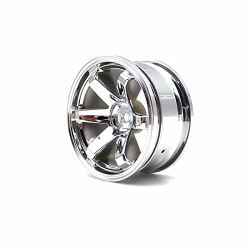 4PCS 1:10 RC Tires and Plastic Wheels Rims for 1/10 Scale On Road Touring Racing Drift Car HSP HPI Tamiya (Silver) - color: Silver
