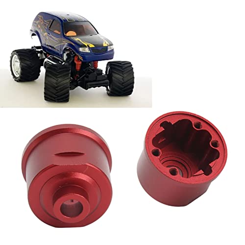 HUIOP Differential Case Made of Aluminum Alloy, Sturdy and Precise for Slash 4X4 RC Cars, Smooth Ride Lower Revs Higher Torsion, Easy to Install, RC Car Part (Red) - color: Red