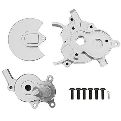 Aluminum Alloy Transmission Case Housing Set, RC Gearbox Housing for GEN8 1/10 RC Car, CNC 6061 - T6 with Hard Anodized Finish and PTFE Coated Gears (Silver) - color: Silver