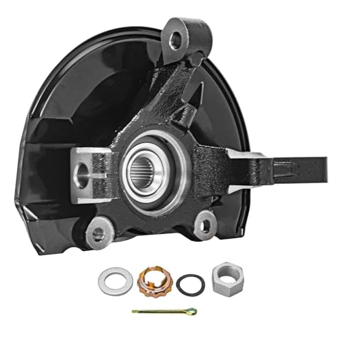 Detroit Axle - Front Left Steering Knuckle Kit for 07-17 Jeep Compass | Patriot, 07-12 Dodge Caliber, Driver Side Steering Knuckle & Wheel Bearing Hub CV Axle 2007 2008 2009 2010 2011 2012 - size: 2UX48602/Pair
