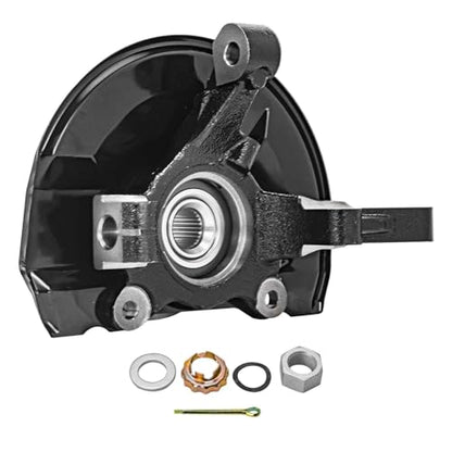 Detroit Axle - Front Left Steering Knuckle Kit for 07-17 Jeep Compass | Patriot, 07-12 Dodge Caliber, Driver Side Steering Knuckle & Wheel Bearing Hub CV Axle 2007 2008 2009 2010 2011 2012 - size: 2UX48602/Pair