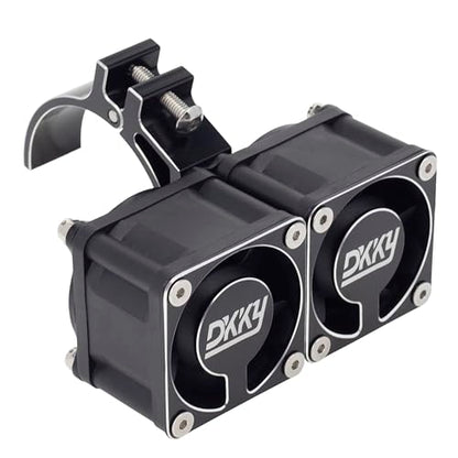 DKKY RC Motor Cooling Fan Heatsink with 42mm Mount for Arrma Axial Traxxas 1/6 1/8 1/10 RC Models with 4274 4286 Motor (Black) - color: Black