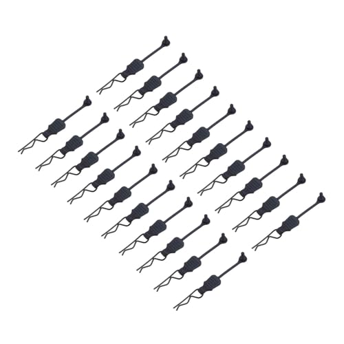 DMiotech 20Pcs Body Clips Pins with Pull Tabs, Black Universal RC Cars Parts Shell Replacement Parts for 1/10 1/12 Scale RC Car