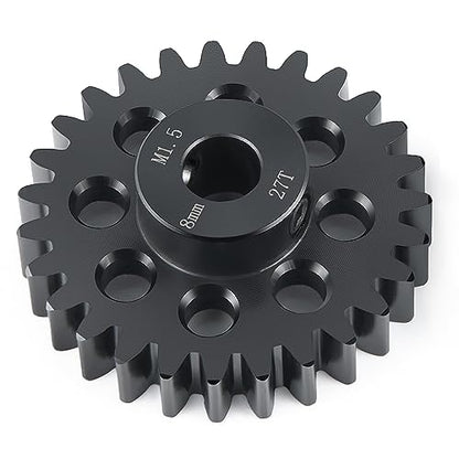 Mod 1.5 8mm Motor Gears 27T Steel Pinion Gear for 1:5 X Maxx 6S/8S | XRT 1/6 8S Monster 4WD 1/10 E-REVO Truck Upgrades - size: 27T