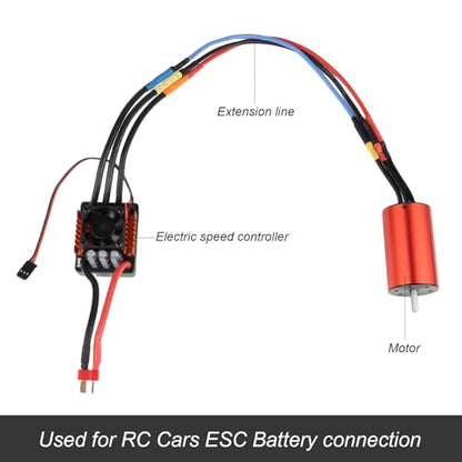 Hobbypark 4mm Banana Plugs Connector Extension Cable Wire for RC Brushless Motor ESC (3-Pack)