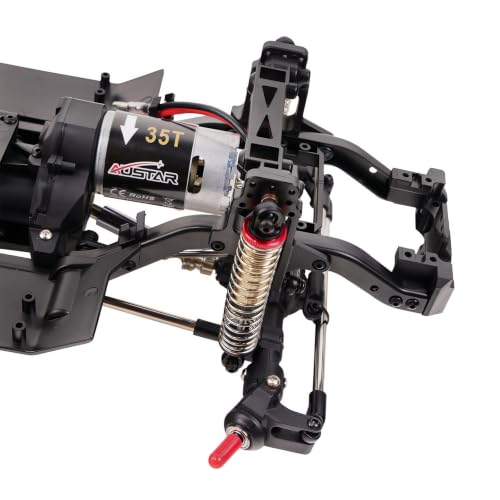 1/10 RC Crawler 313mm Chassis Kit, DIY Rolling Frame Assembly with 2-Speed Gearbox, 35T 550 Motor, Axles and Links for RC Crawler Build (Without Wheels)
