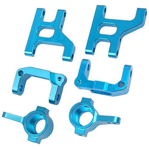 ShareGoo Front Steering Knuckle Cup C-Hub Carriers RC Swing Arm Drive Shaft Compatible with Tamiya CC01 CC-01 1/10 RC Crawler Car Upgrade Parts (Blue) - color: Blue