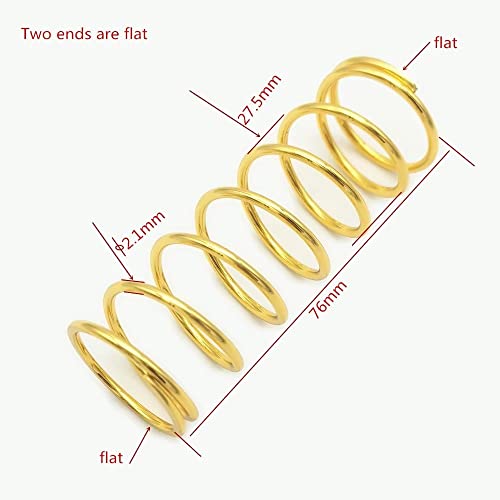 4pcs Hard Steel 2.1mm 76mm Springs Gold for Traxxas 1/10 Maxx 8966 8967