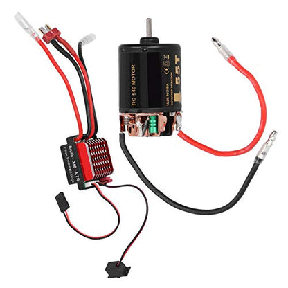 RC Motor ESC Combo, High Torque 360A Brushed Motor Kit 540 with T Plug for 1/10 Scale RC Cars Off-Road Racing Hobbyists - size: 55T