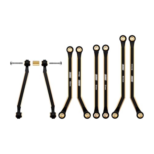 INJORA BK Brass High Clearance 4 Link Set for SCX24 C10 JLU Bronco Basecamp - color: Black Brass